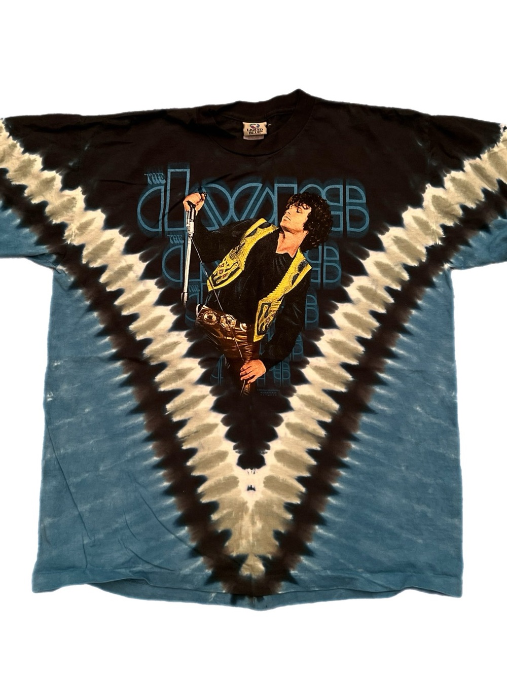 Vintage Y2K Liquid Blue The Doors Tie Dye T-Shirt